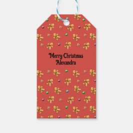 Niedlich Gingerbrot Mann Weihnachten Geschenkanhänger