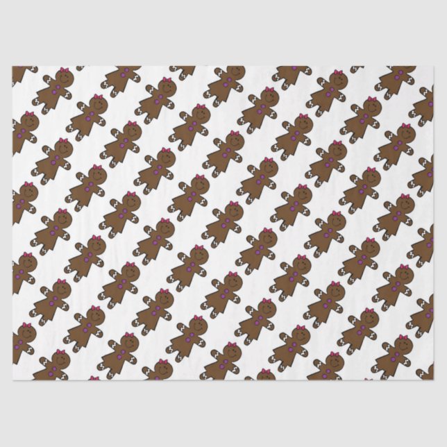 Niedlich Gingerbrot Seidenpapier (Vorderseite)