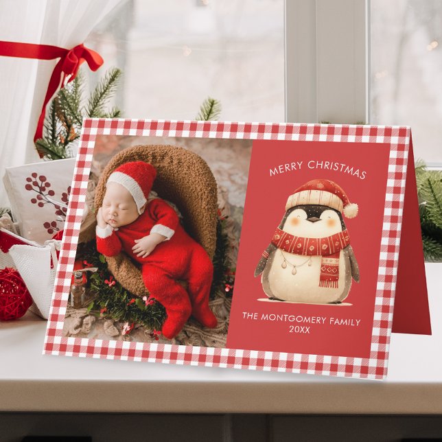 Niedlich Gingham Karo Foto Karte (Von Creator hochgeladen)