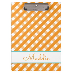 Niedlich Gingham Personalisiert Clipboard Klemmbrett