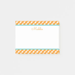 Niedlich Gingham Personalisiert Notepad Post-it Klebezettel