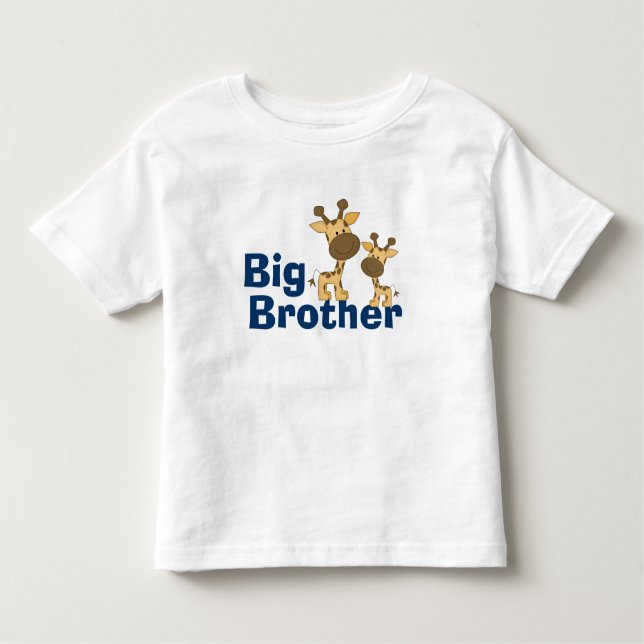 Niedlich Giraffe Big Brother Kleinkind T-shirt (Vorderseite)