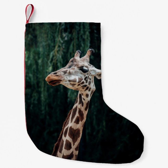 NIEDLICH GIRAFFE PORTRAIT KLEINER WEIHNACHTSSTRUMPF (Vorderseite)
