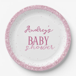 Niedlich Girl Baby Dusche Pappteller