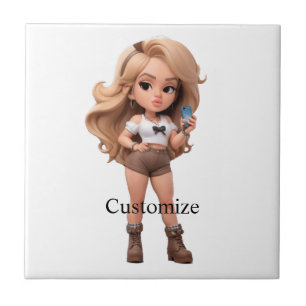 Niedlich Girl Bonita Chica Thunder_Cove Fliese