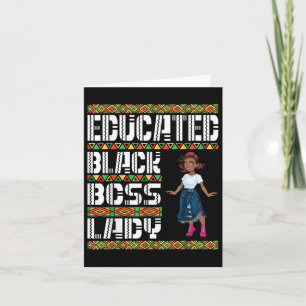 Niedlich Girl Educated Black Boss Lady American Af Karte