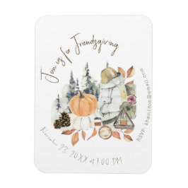 Niedlich Girl Friendsgiving Erntedank Dinner Magnet