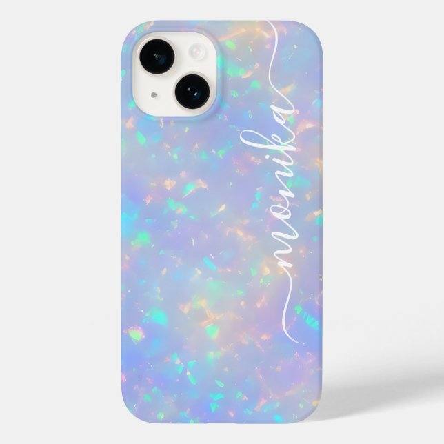 Niedlich Girl Luxury Holographic Monogram Case-Mate iPhone Hülle (Rückseite)