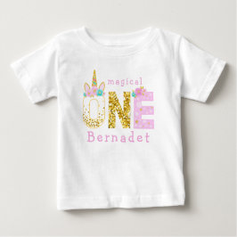 Niedlich Girl Magical Unicorn 1. Geburtstag Baby T-shirt