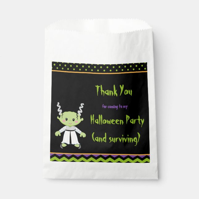 Niedlich Girl Mummy Halloween-Party Geschenktütchen (Vorderseite)
