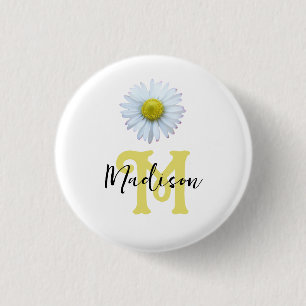 Niedlich Girl-personalisiert Monogramm Button