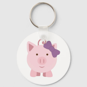 Niedlich Girl Pig Schlüsselanhänger