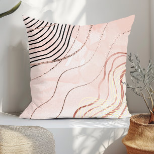 Niedlich Girl Pink Bohemische Rose Gold Design Kissen