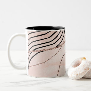 Niedlich Girl Pink Bohemische Rose Gold Design Zweifarbige Tasse