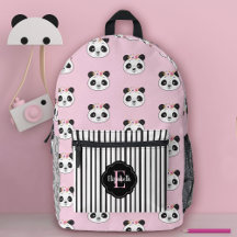 Niedlich Girl Pink Panda Bear Monogram School