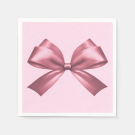 Niedlich Girl Pink Satin Ästhetische Bow Serviette