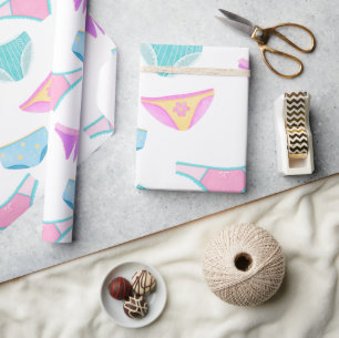 Niedlich Girl Power Underwear Girl Geschenkpapier