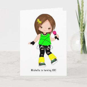 Niedlich Girl Rock Star Geburtstagsparty Foto Einladung