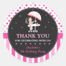 Niedlich Girl Tee Party Geburtstag Pink Vielen Dan