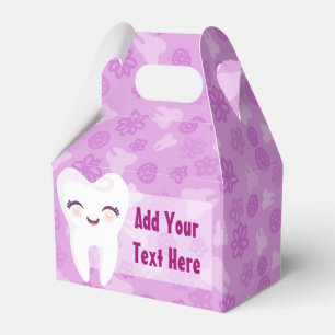 Niedlich Girl Tooth auf Lila - Custom Favor Box Geschenkschachtel