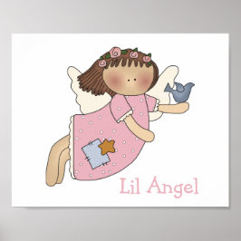 Niedlich Girls Angel Print Poster