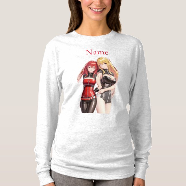 Niedlich Girls Anime Thunder_Cove T-Shirt (Vorderseite)