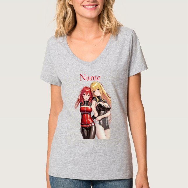Niedlich Girls Anime Thunder_Cove T-Shirt (Vorderseite)