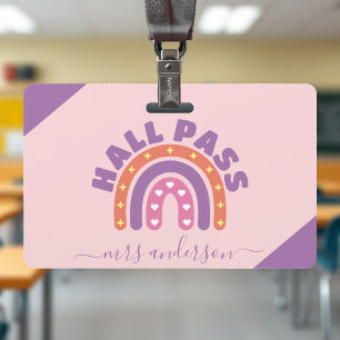 Niedlich Girls Boho Rainbow Lehrer Student Hall Pa Ausweis