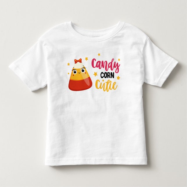 Niedlich Girls Candy Mais Süsse Kids Halloween Shi Kleinkind T-shirt (Vorderseite)