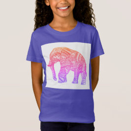 Niedlich Girls Gemustert Elephant T - Shirt