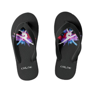 Niedlich Girls Gymnastik Flip Flops mit ihrem Name