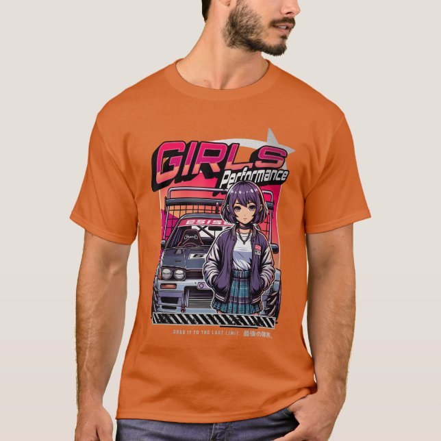 Niedlich Girls Performance JDM Race Driver - Japan T-Shirt (Vorderseite)