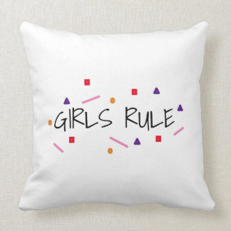 Niedlich Girls Rule Funny Geometric Pattern Kissen