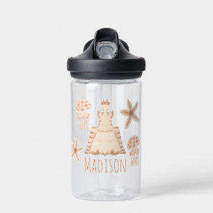 Niedlich Girls Sandcastle Ocean Kids School Trinkflasche