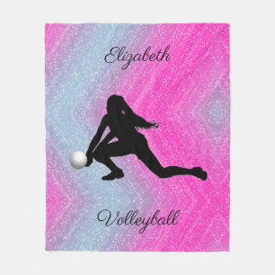 Niedlich Girls Volleyball Pastel Fleece Blanket