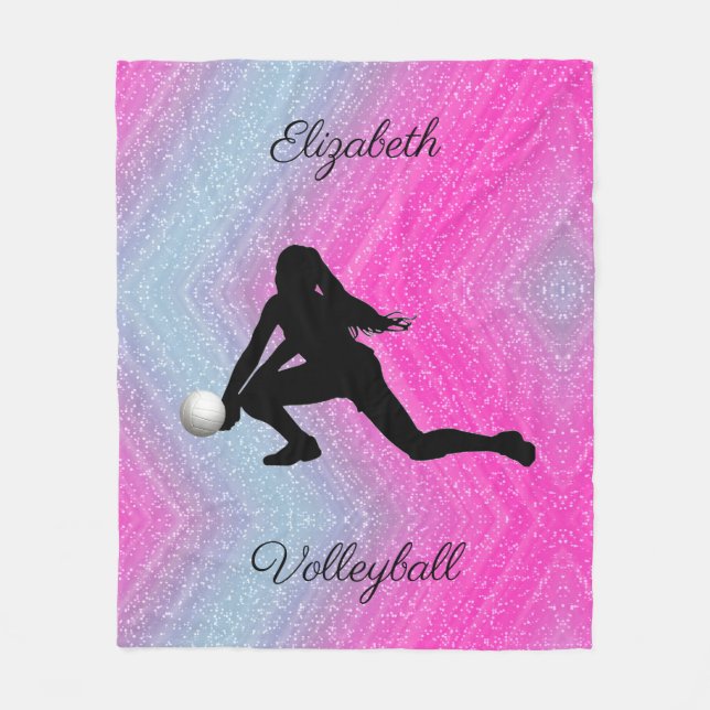 Niedlich Girls Volleyball Pastel Fleece Blanket (Vorderseite)