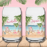 Niedlich Girls Weekend Bachelorette Dosenglas<br><div class="desc">Niedliche Girls Weekend Bachelorette Watercolor Beach Can Glass. Ein niedliches kleines Set für jeden Tag. Ein cooles Strandthema in Rosa und aquamarinen Farbtönen, das den Blick auf einen Strandausflug oder einen tropischen Cocktail freigibt. Von Ausflügen nach Florida, Kalifornien oder sogar etwas Internationales wie Mexiko, Hawaii oder die Bahamas, dieses Wochenende...</div>