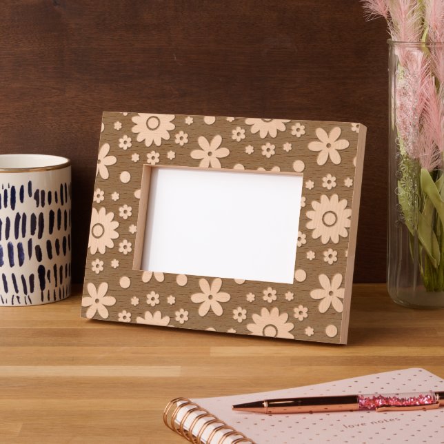 Niedlich Girly 70er Blume Power Natur Hübsch Elega Geätzte Rahmen (Links)