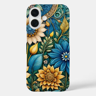 Niedlich Girly Blue iPhone 16 Hülle