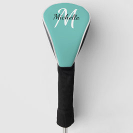Niedlich Girly Blue Monogram Name + Initial Golf Headcover