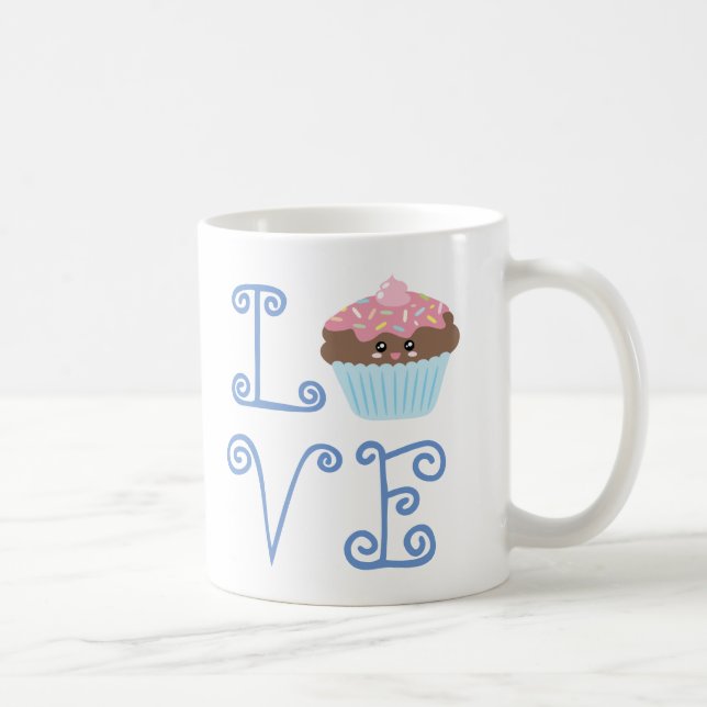 Niedlich Girly Colorful Kawaii Sweet Liebe Cupcake Kaffeetasse (Rechts)