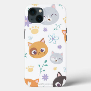 Niedlich Girly Colorful Kittens Illustrationsmuste Case-Mate iPhone Hülle