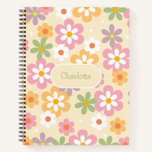 Niedlich Girly Daisy Pattern Notizbuch