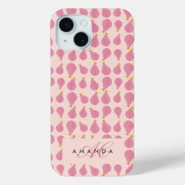 Niedlich Girly Feminine Birne Mit Monogramm Erstge Case-Mate iPhone Hülle