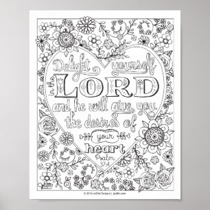 Niedlich Girly Floral Christlich Scripting Bible V Poster