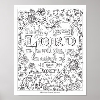 Niedlich Girly Floral Christlich Scripting Bible V Poster