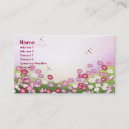 Niedlich Girly Floral Fine Visitenkarte