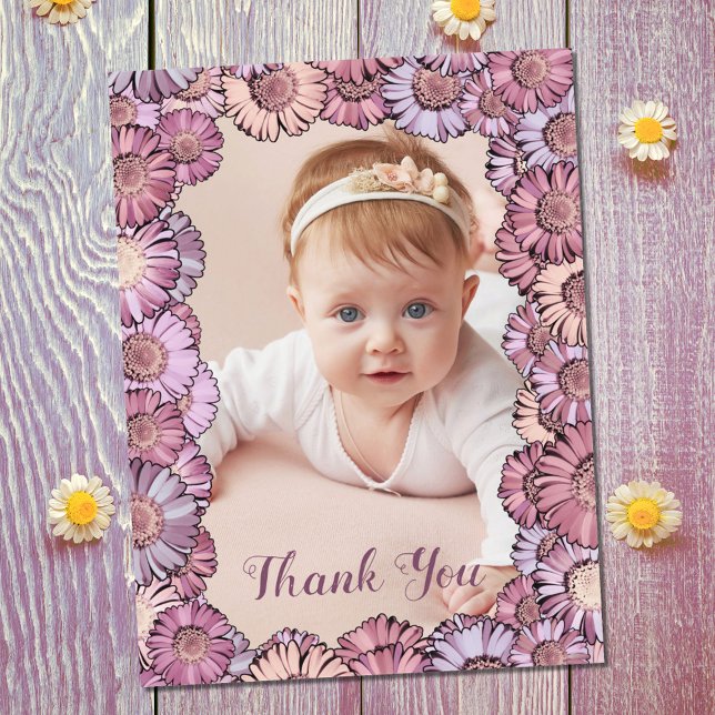 Niedlich Girly Floral Pastel Boho Daisy Custom Fot Postkarte (Von Creator hochgeladen)