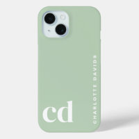 Niedlich Girly Green Monogram