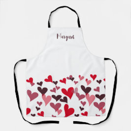 Niedlich Girly Hand Gezeichnet Herz Whimsical Roma Schürze